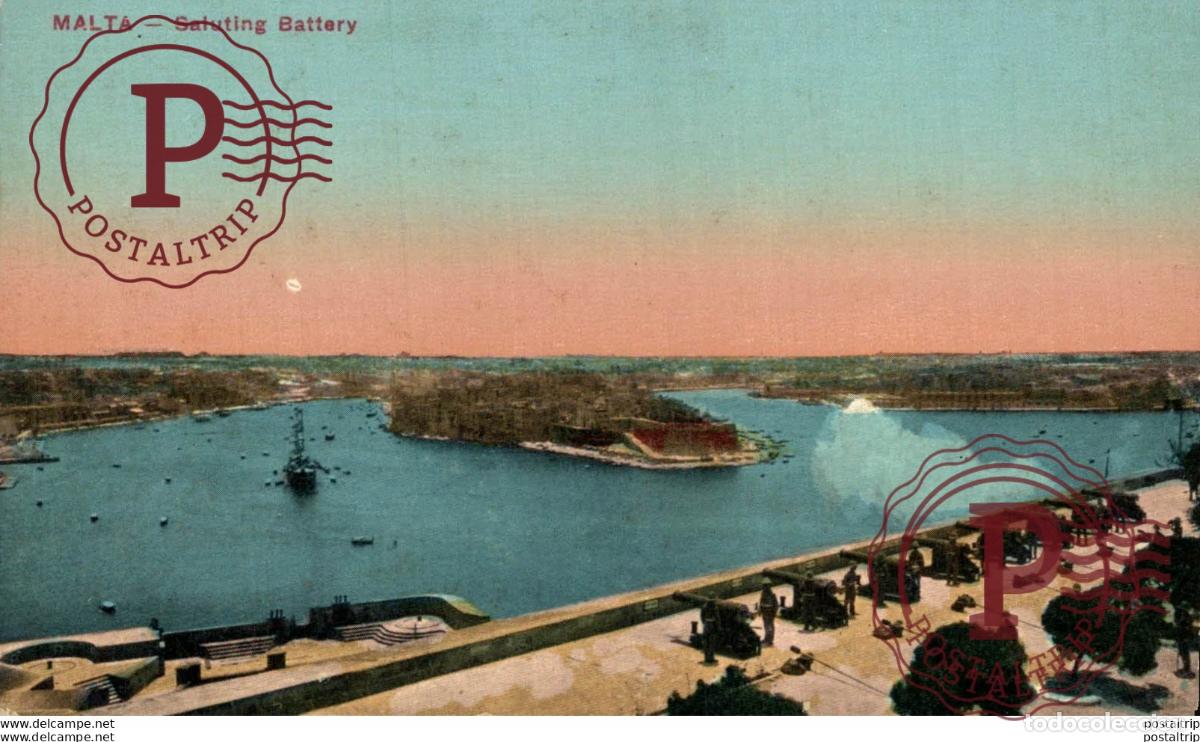 Postales: MALTA, SALUTING BATTERY. MALTA.