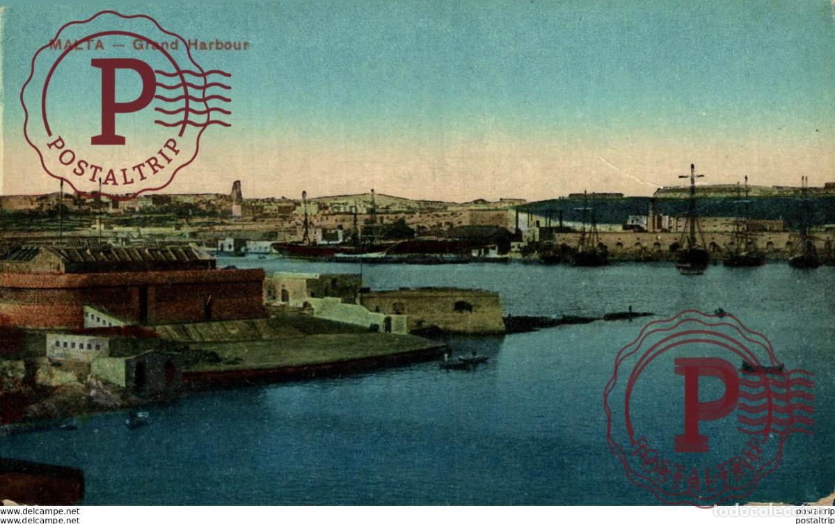 Postales: MALTA, GRAND HARBOUR. MALTA.