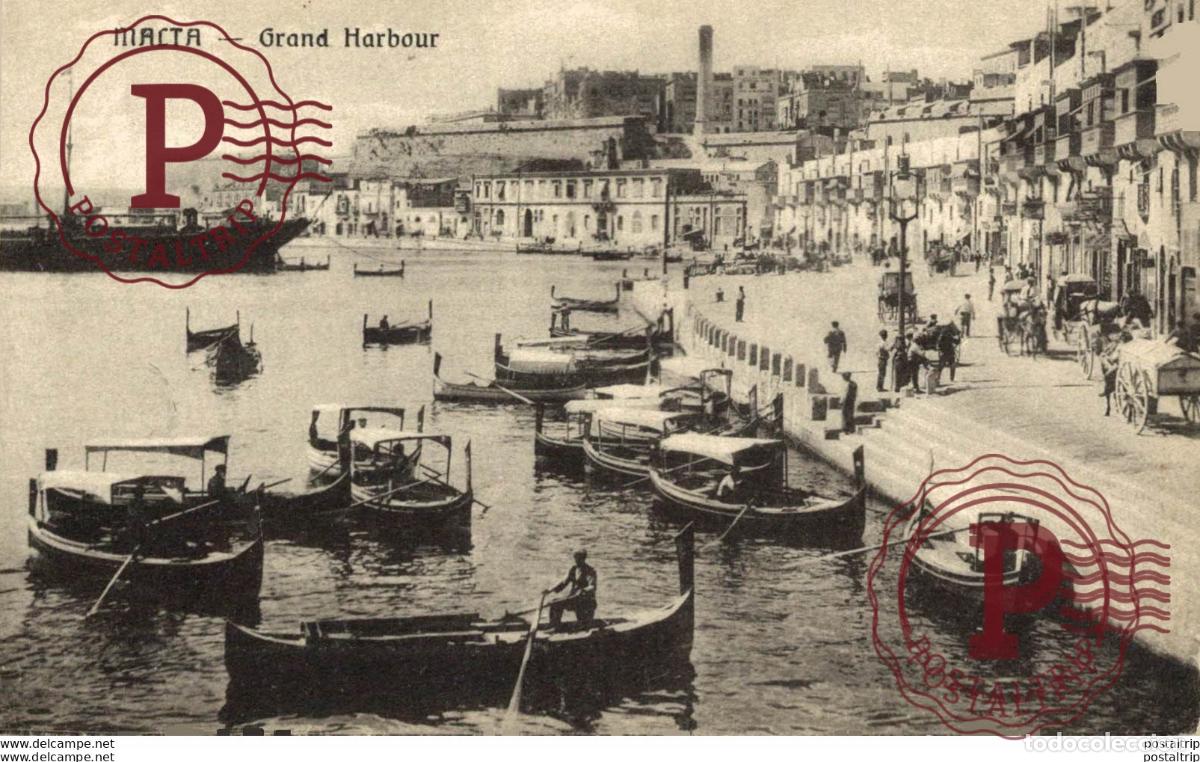 Postkarten: MALTA, GRAND HARBOUR. MALTA.