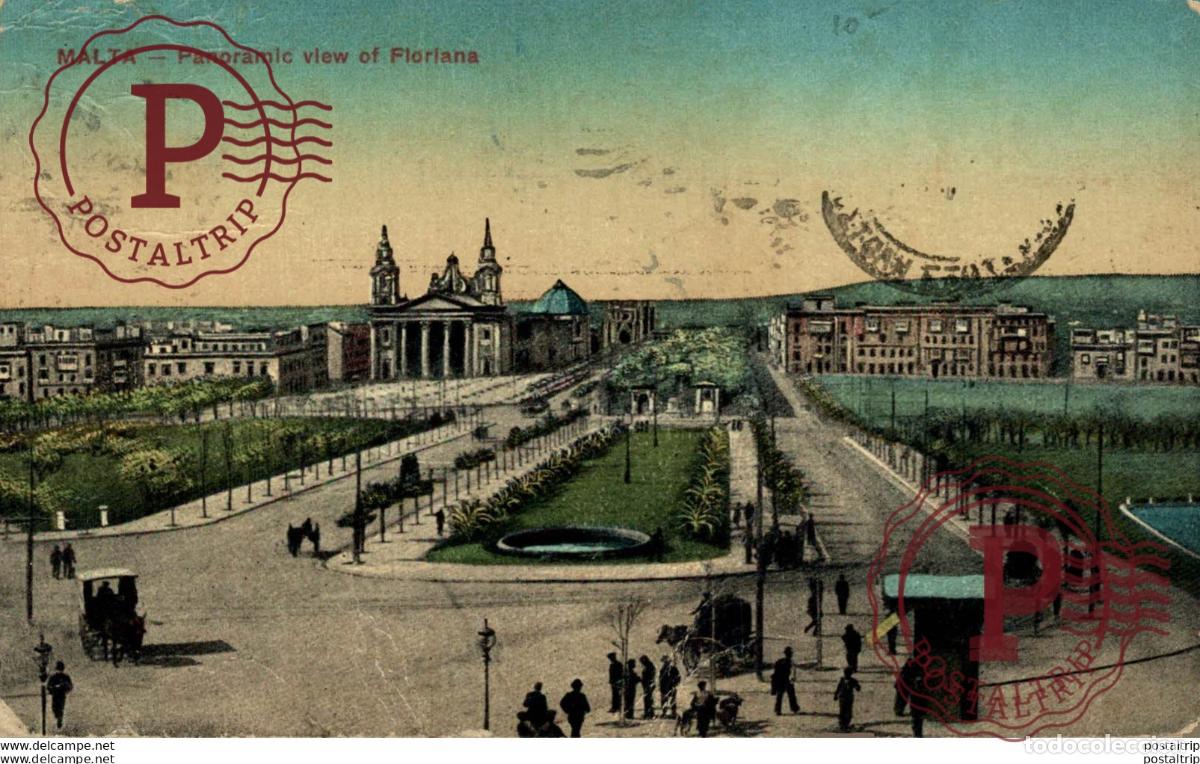 Postkarten: MALTA, PANORAMIC VIEW OF FLORIANA. MALTA.