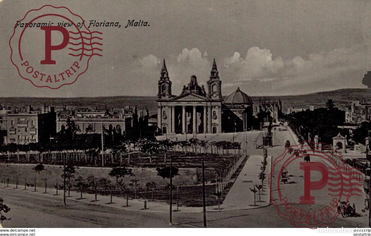 Postkarten: MALTA, PANORAMIC WIEW OF FLORIANA. MALTA.