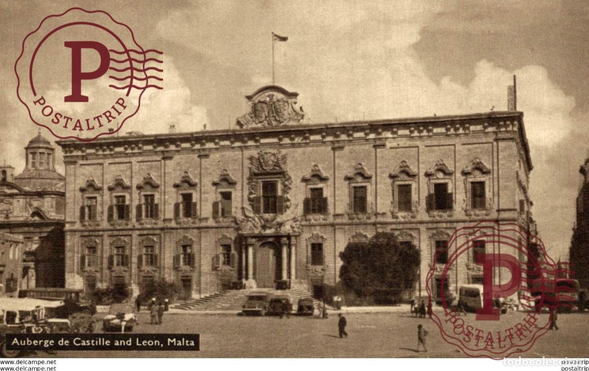 Postkarten: AUBERGE DE CASTILLE AND LEON. MALTA.