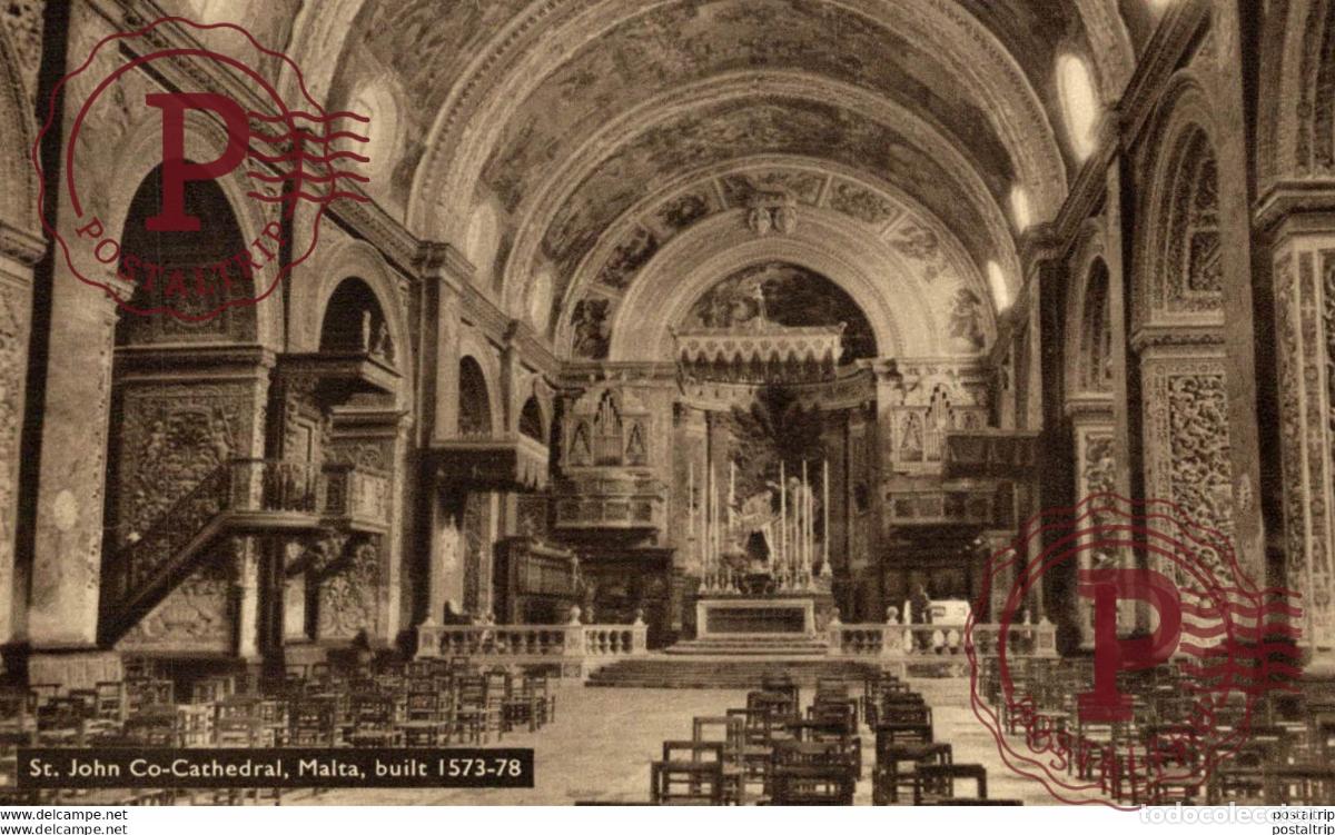 Postales: ST. JOHN CO-CATHEDRAL, MALTA, BUILT 1573-78. MALTA.