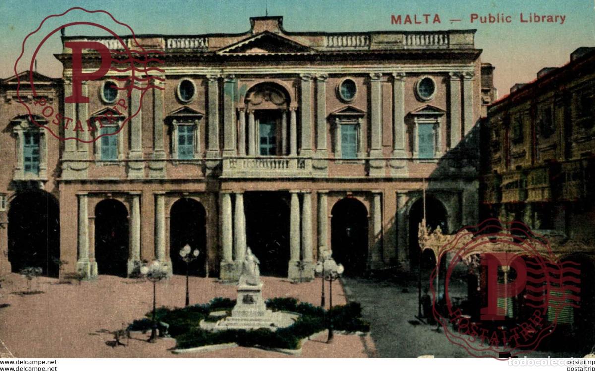 Postcards: MALTA, PUBLIC LIBRARY. MALTA.