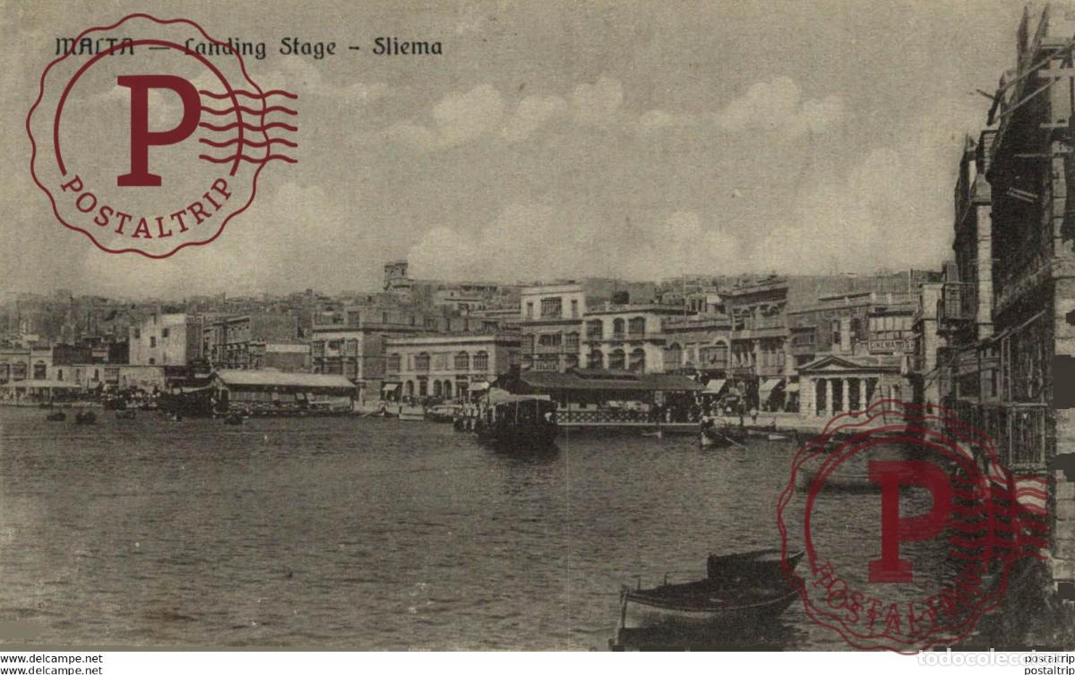 Postcards: MALTA, LANDING STAGE, SLIEMA. MALTA.
