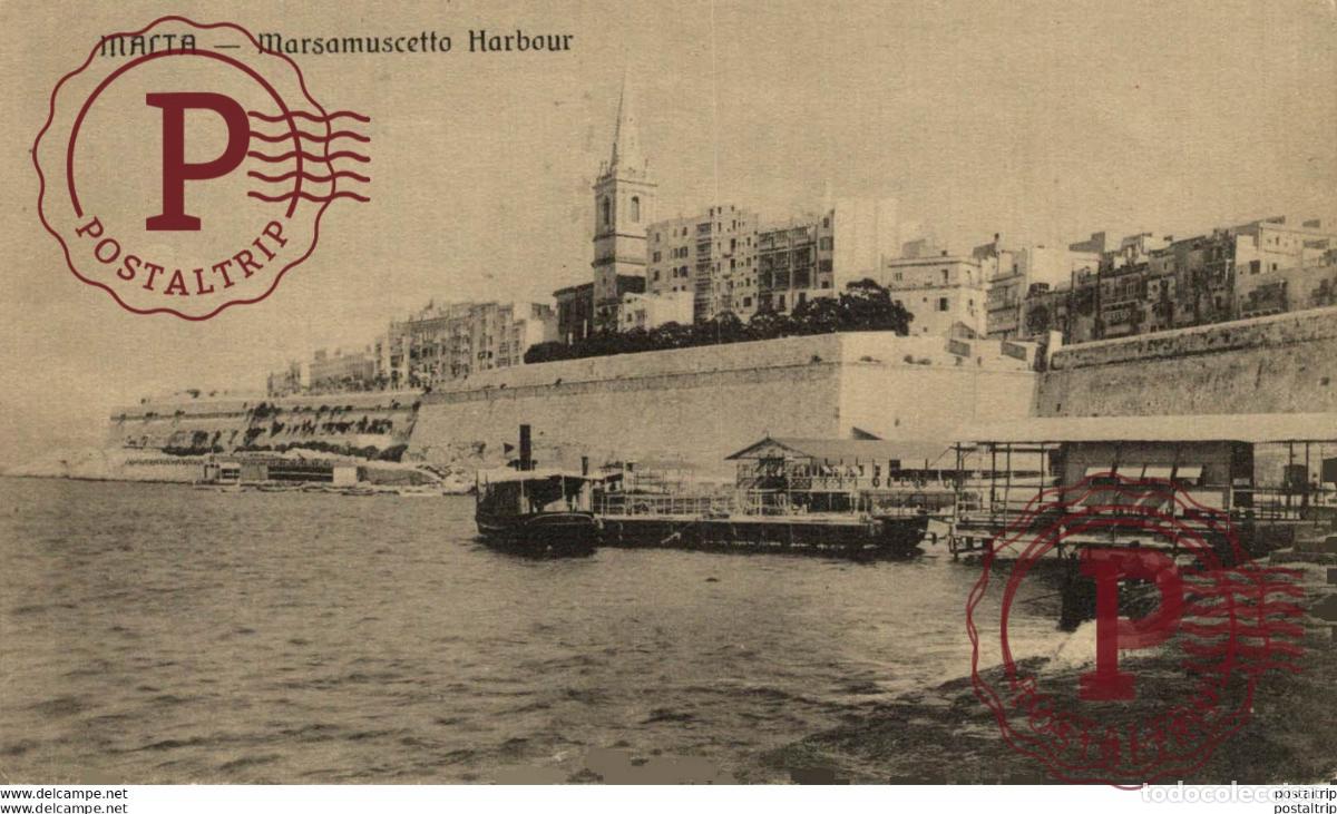 Postcards: MALTA, MARSAMUSCETTO HARBOUR. MALTA.