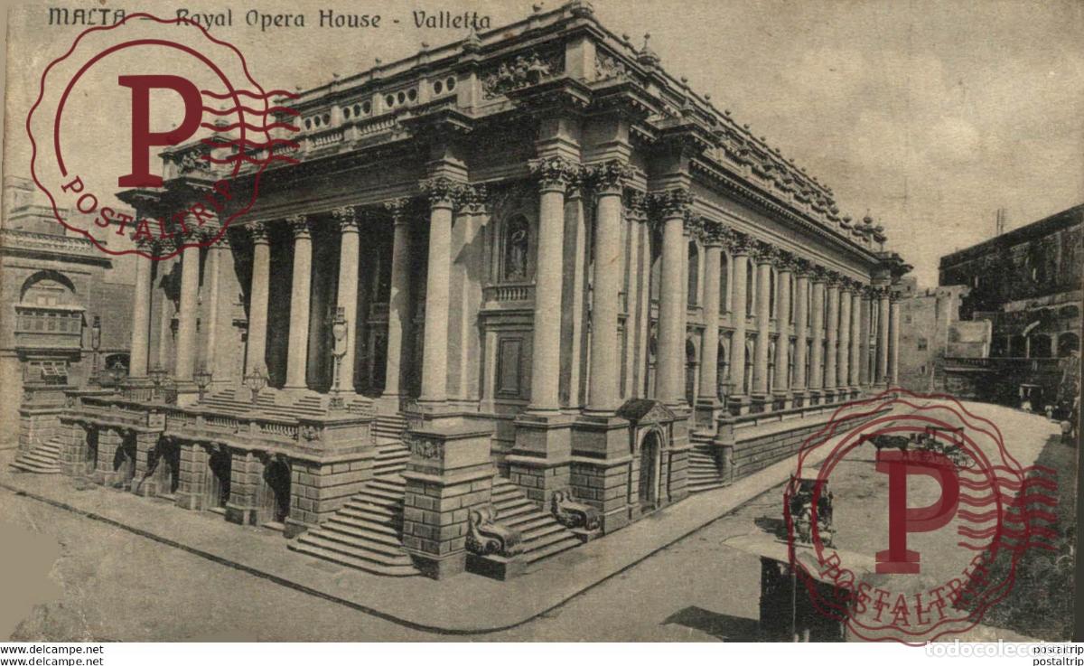 Postcards: MALTA, ROYAL OPERA HOUSE, VALLETTA. MALTA.