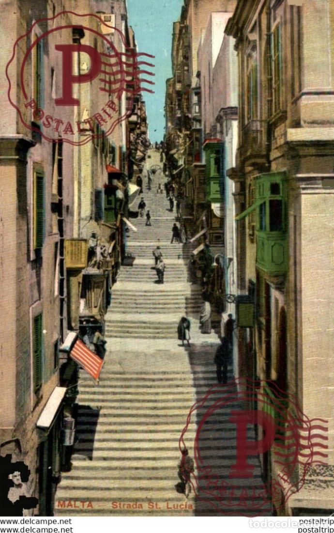 Postales: MALTA, STRADA ST. LUCIA MALTA.