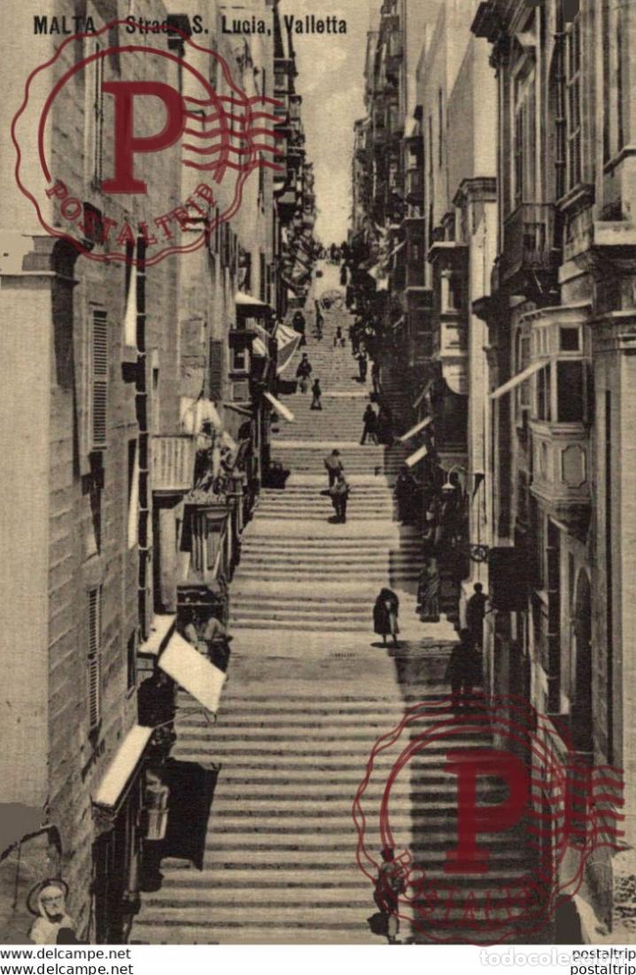Postales: MALTA, STRADA ST. LUCIA, VALLETTA. MALTA.