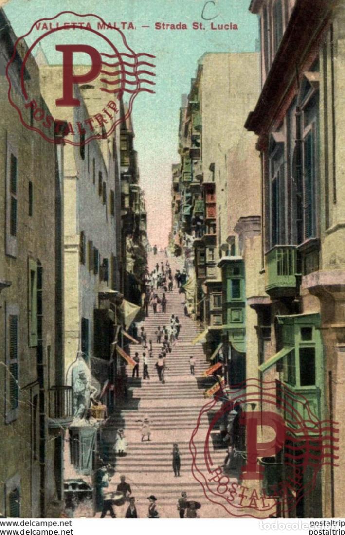Postales: VALLETTA MALTA, STRADA ST LUCIA. MALTA.