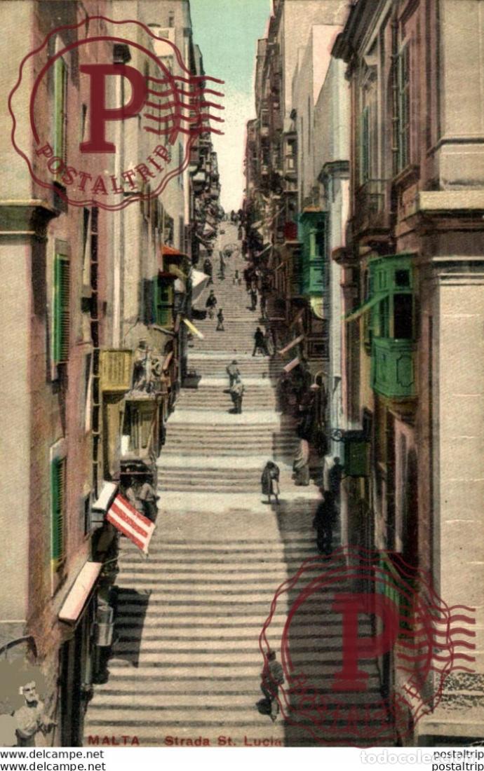 Postales: MALTA, STRADA ST. LUCIA. MALTA.