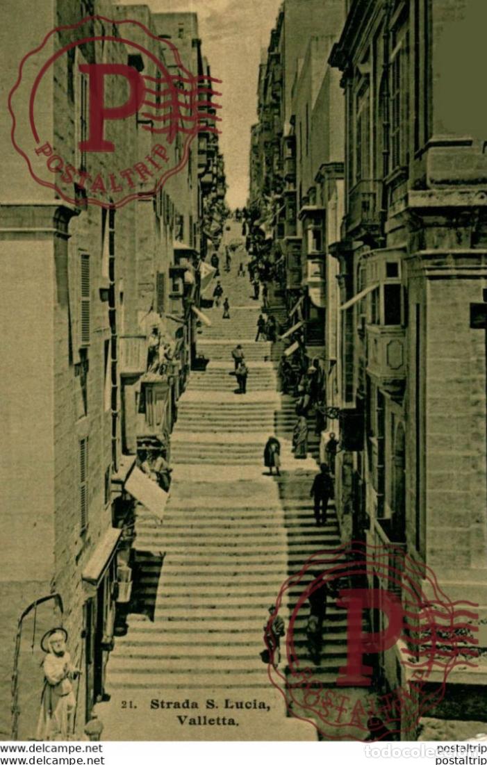 Postales: STRADA SANTA LUCIA, VALLETTA. MALTA.