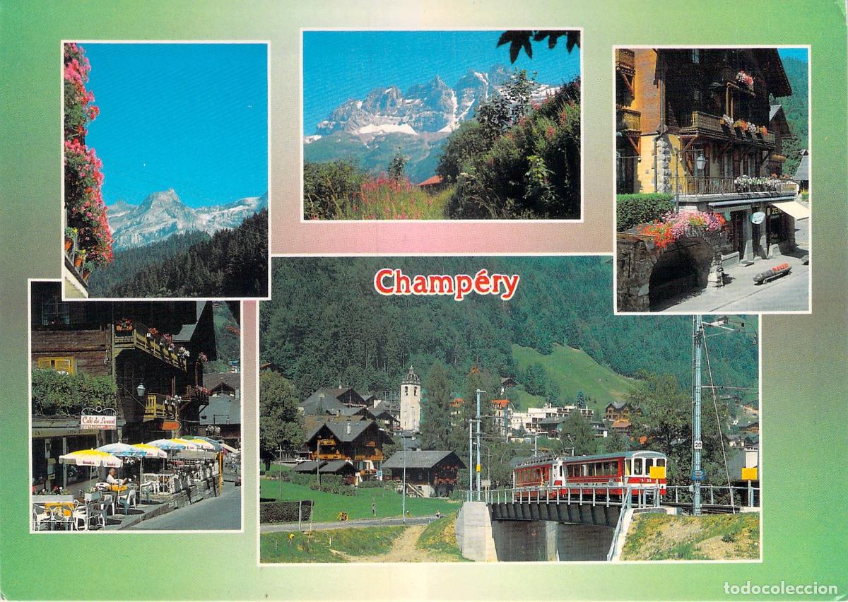 Postales: Postal de vistas panor&aacute;micas de Champ&eacute;ry, Suiza