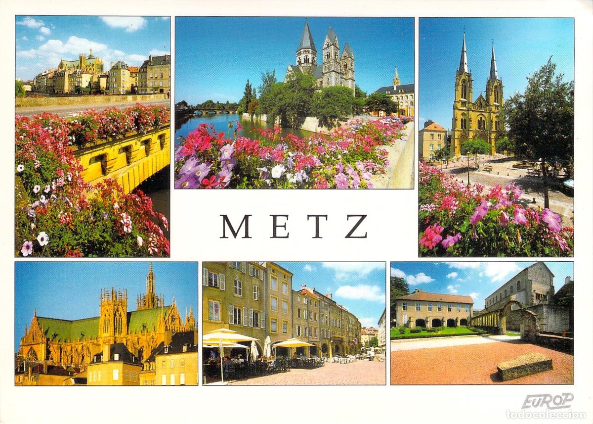 Postales: Postal de Metz, Francia: Vistas tur&iacute;sticas multicomposici&oacute;n