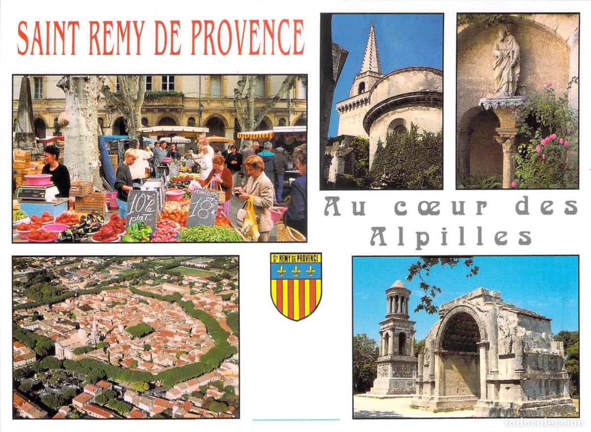 Postales: Postal de Saint-R&eacute;my-de-Provence con Vistas del Mercado y Monumentos Hist&oacute;ricos