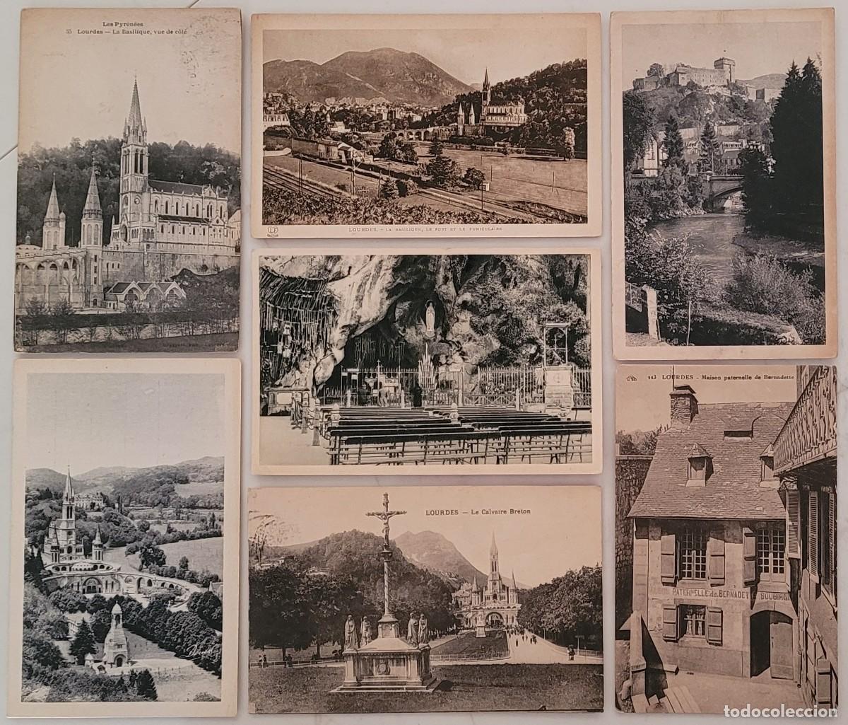 Cartoline: Lote de 100 postales del Santuario de Lourdes (Francia). Gran mayor&iacute;a antiguas, circuladas y nuevas.