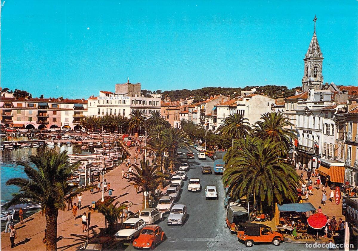 Postales: Postal de Sanary Var Francia Puerto y Paseo Mar&iacute;timo