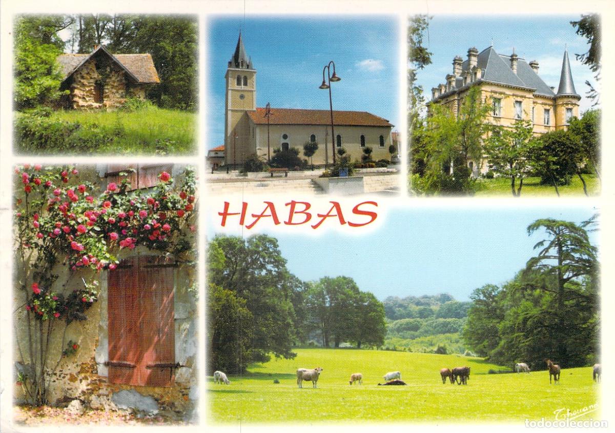 Postales: Postal de Habas, vistas de la regi&oacute;n de las Landas en Francia