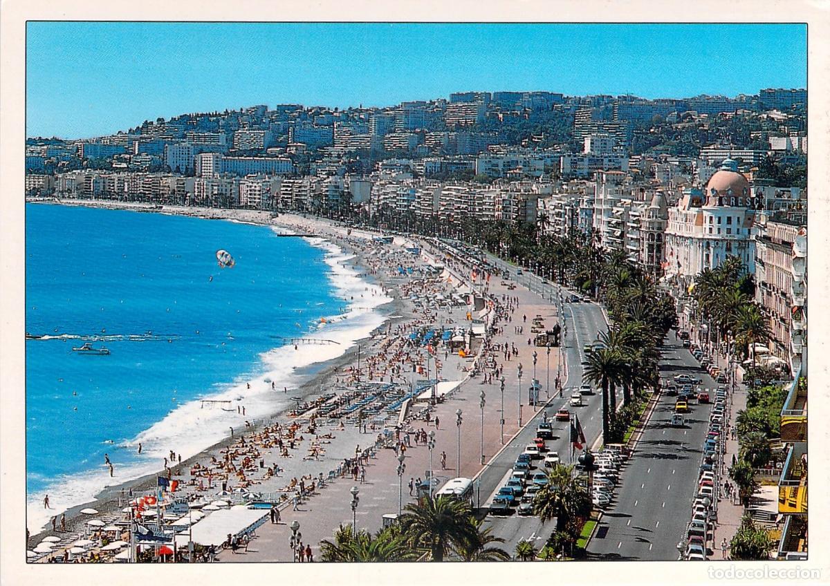 Postales: Postal de Niza, Promenade des Anglais, Costa Azul, Francia