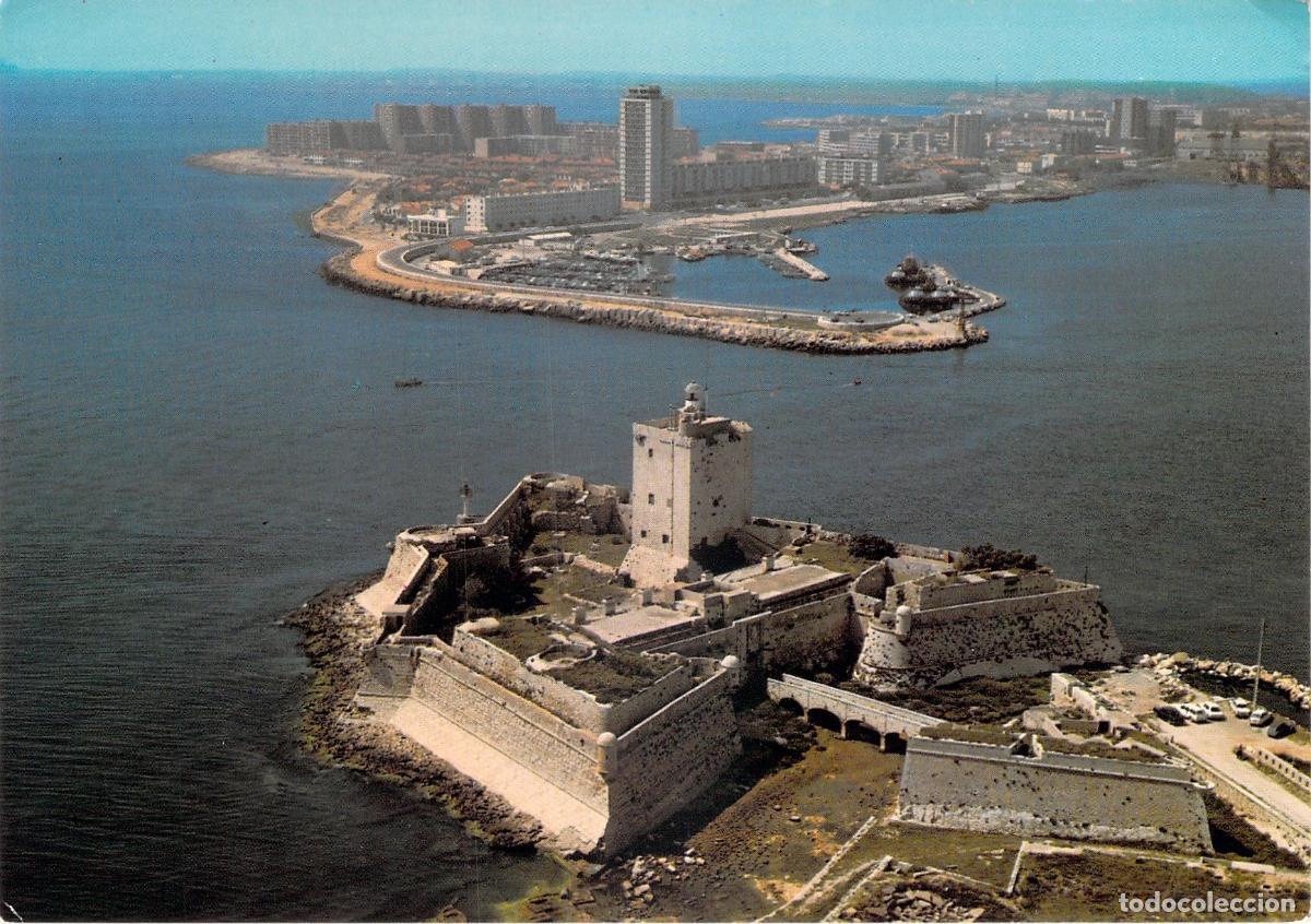 Postales: Postal de Port-de-Bouc con el Fort Vauban y el Puerto Deportivo