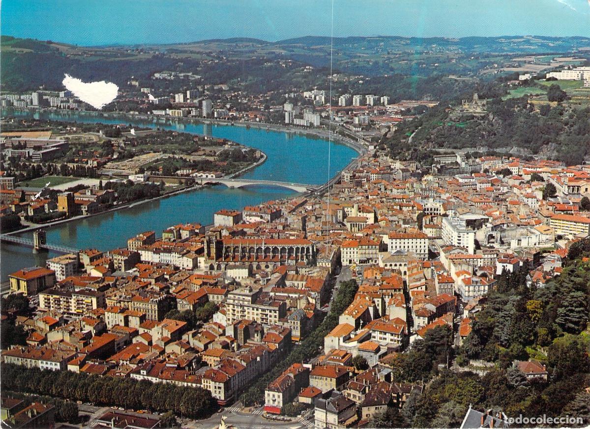 Postales: Postal de Vienne y el valle del r&iacute;o R&oacute;dano en Francia