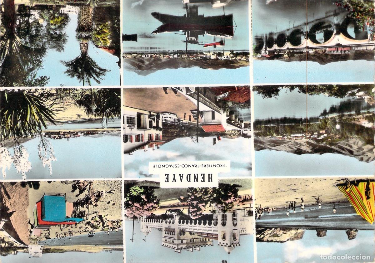Postales: Postal de Hendaye y Frontera Franco-Espa&ntilde;ola, vistas m&uacute;ltiples