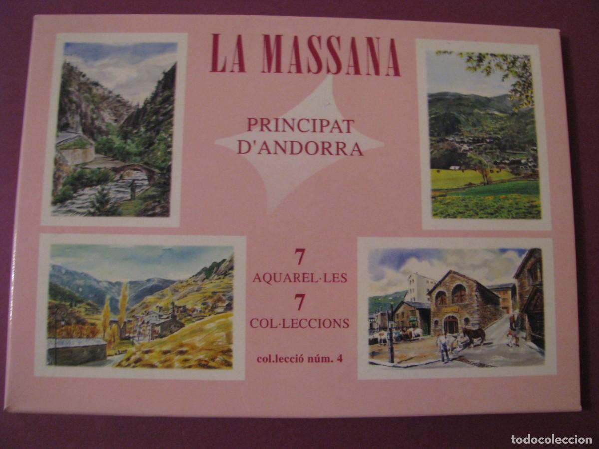 Postales: ESTUCHE DE 7 POSTALES DE ANDORRA. AQUARELES, LA MASSANA. COLECCION NUM. 4. ABIERTO