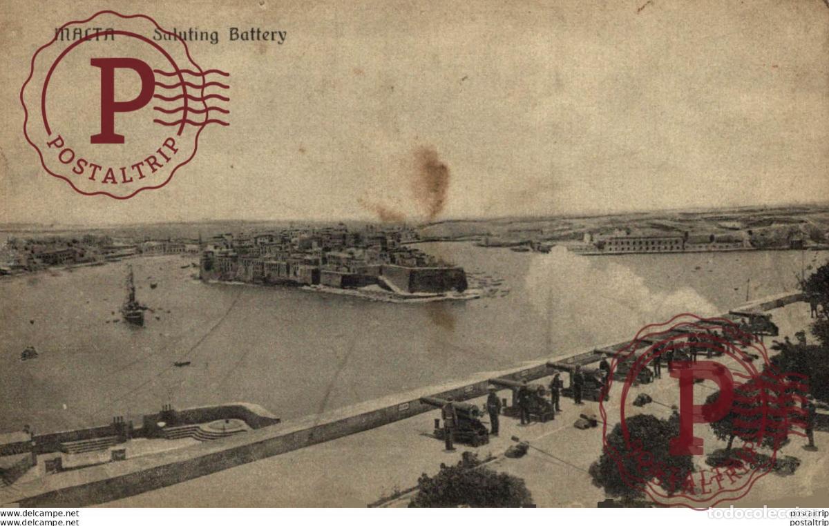 Postkarten: MALTA: SALUTING BATTERY. MALTA.
