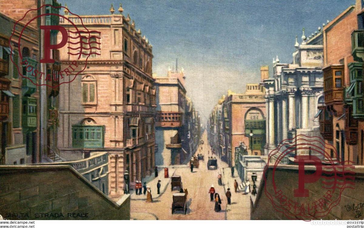 Postales: MALTA: STRADA REALE. MALTA. - Foto 1