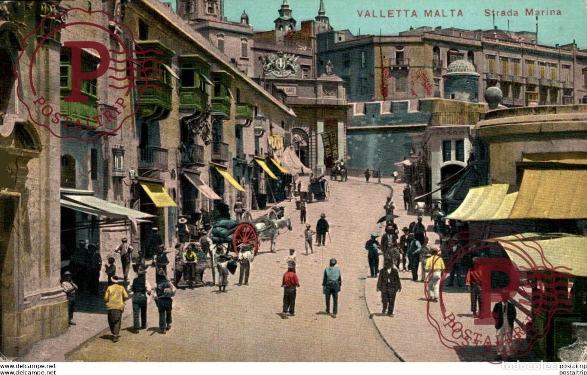Postales: VALLETTA MALTA, STRADA MARINA. MALTA. - Foto 1