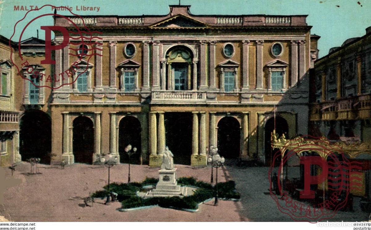 Postales: MALTA, PUBLIC LIBRARY. MALTA. - Foto 1