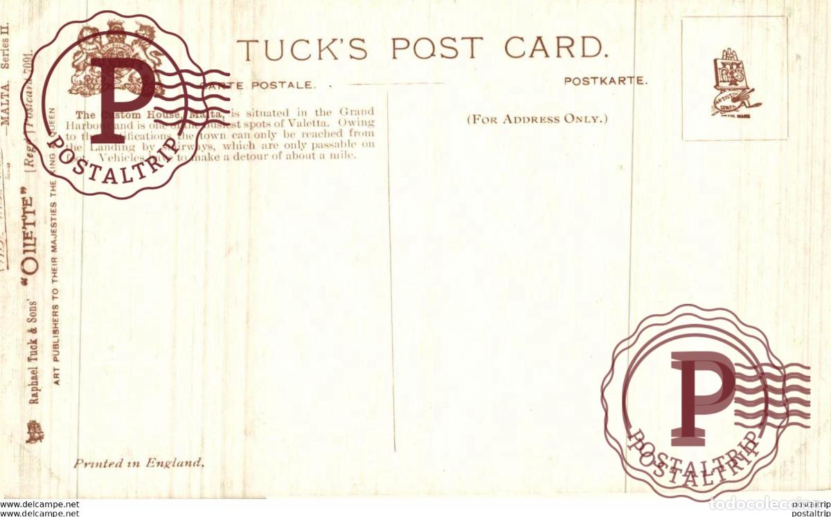 Postales: MALTA, CUSTOM HOUSE. MALTA. - Foto 2