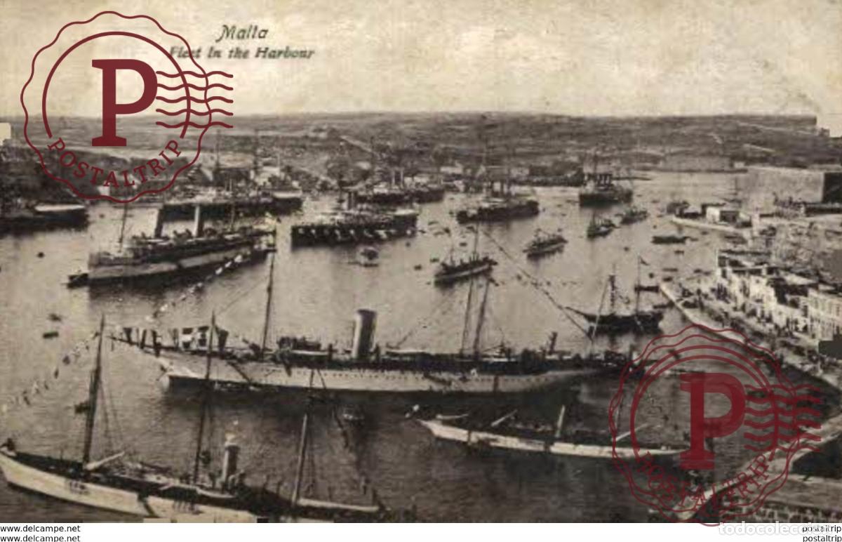 Postales: MALTA FLEET IN THE HARBOUR - Foto 1