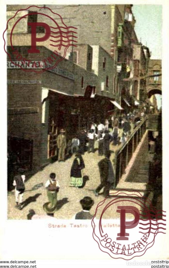 Postales: STRADA TEATRO VALLETTA MALTA - Foto 1