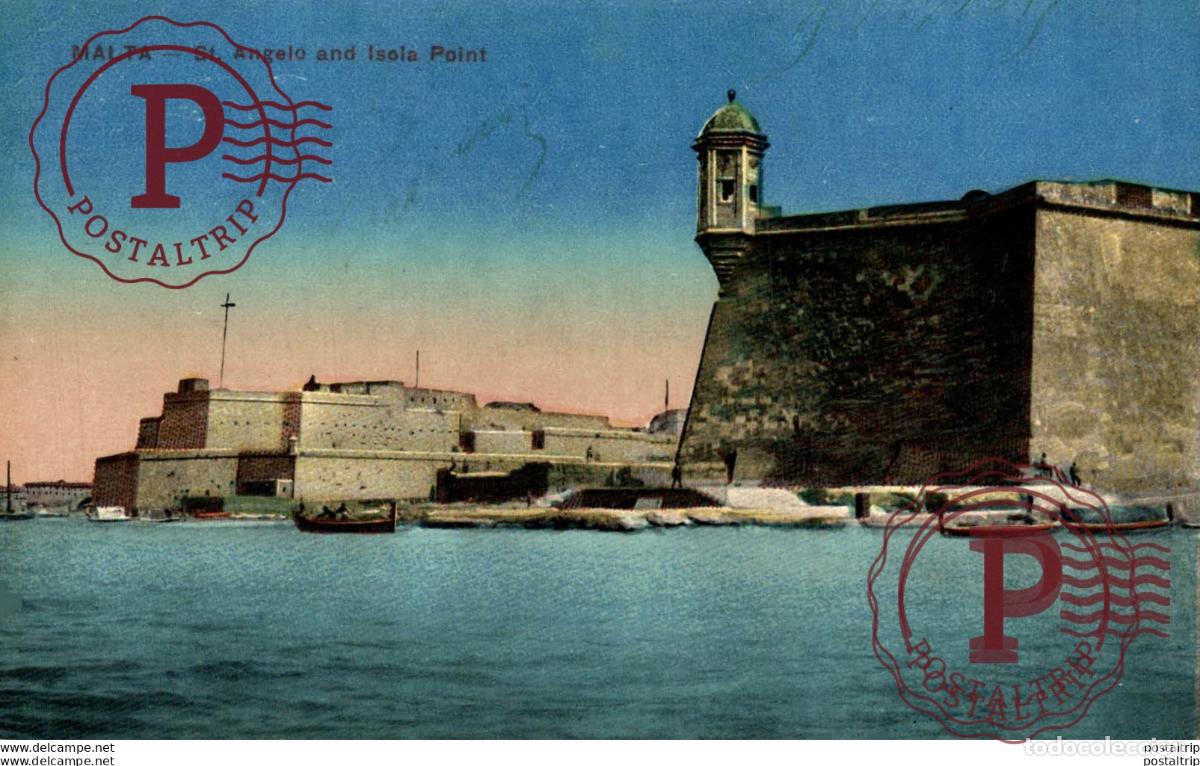 Postales: MALTA: ST. ANGELO AND ISOLA POINT. MALTA.