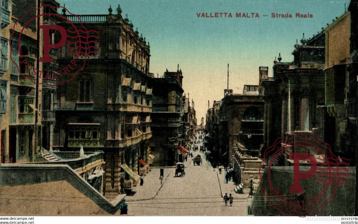 Postales: VALLETTA MALTA: STRADA REALE. MALTA. - Foto 1