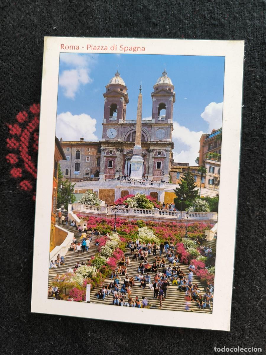 Postales: Postal Roma Piazza Di Spagna Italia &ndash; Bella Vista De La Escalinata Coleccionismo