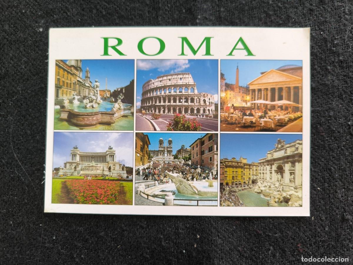 Postkarten: Postal Roma Italia Vistas Monumentos &ndash; Recuerdo De La Ciudad Eterna Coleccionismo
