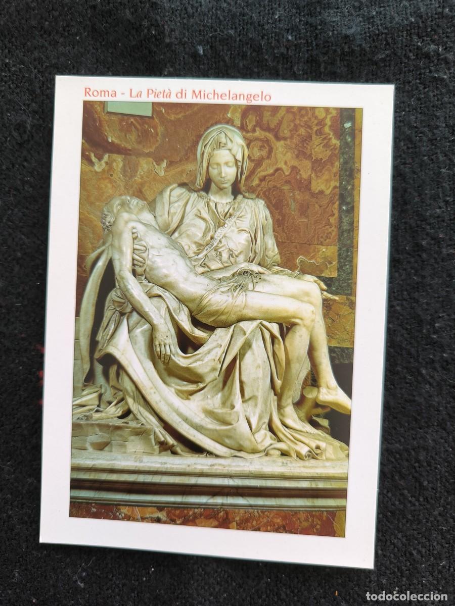 Postais: Postal Roma La Piet&agrave; De Miguel &Aacute;ngel &ndash; Vaticano, Bas&iacute;lica De San Pedro &middot; Escultura, Italia