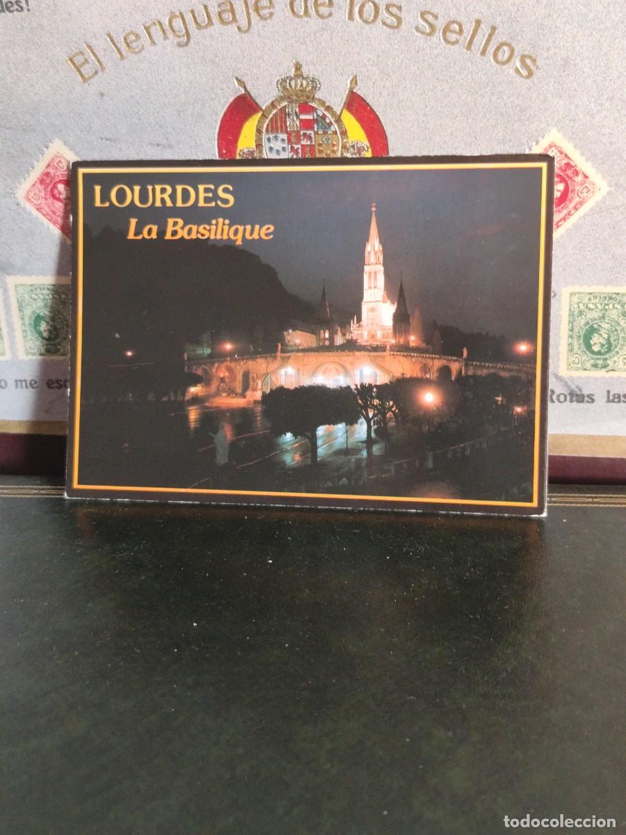 Postales: P6256 Postal Francesa 65 Lourdes La Basilique ilumin&eacute;e . P. Chambon