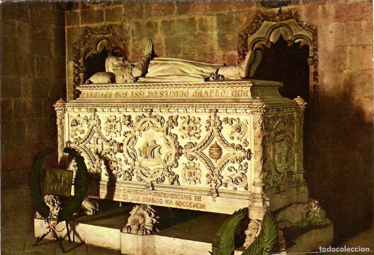 Postales: N&ordm; 143-LISBOA. Portugal. Mosteiro dos Jer&oacute;nimos (T&uacute;mulo de Vasco de Gama). Sin circular. ED. COLEC&Ccedil;A
