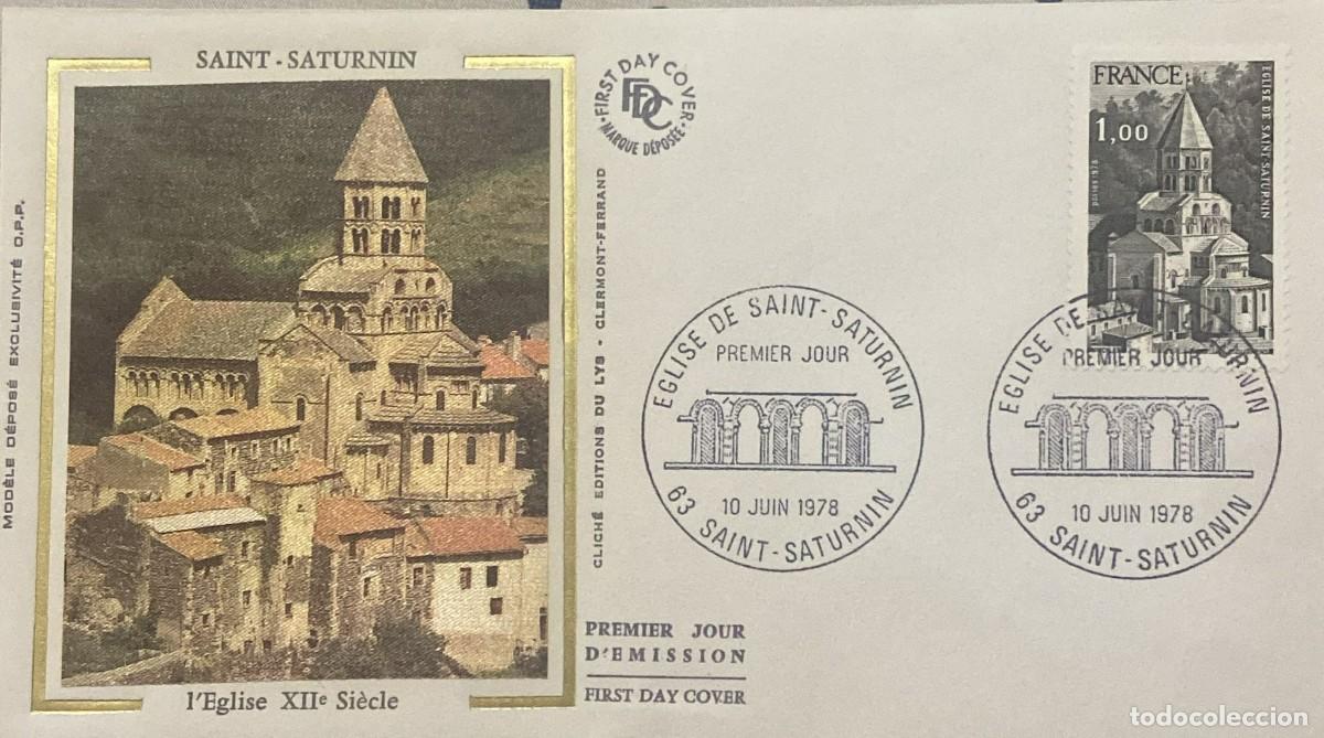 Postales: TS) 1978 FRANCE, FDC,CHURCH OF SAN SATURNINO,VF.