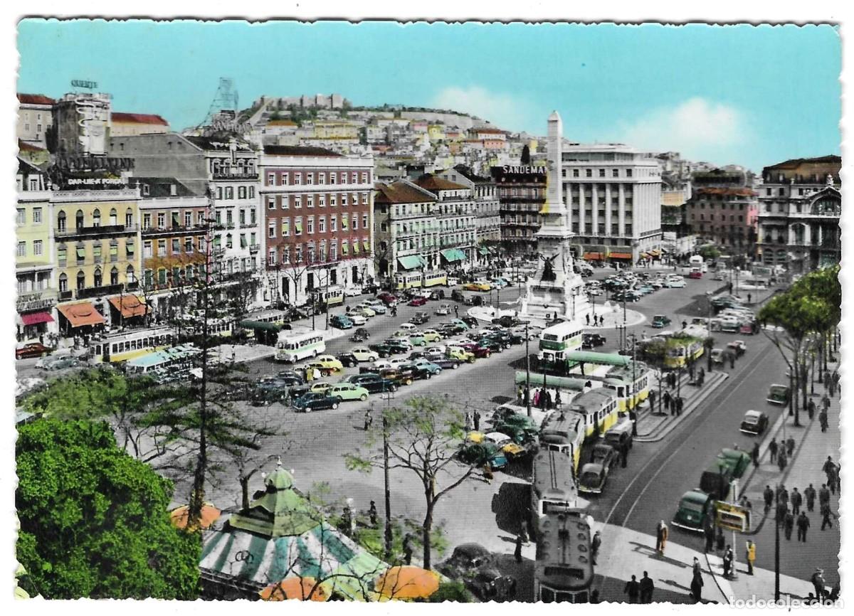 Postales: Postal Portugal. Lisboa. Plaza de los Restauradores. ref. 7-port67