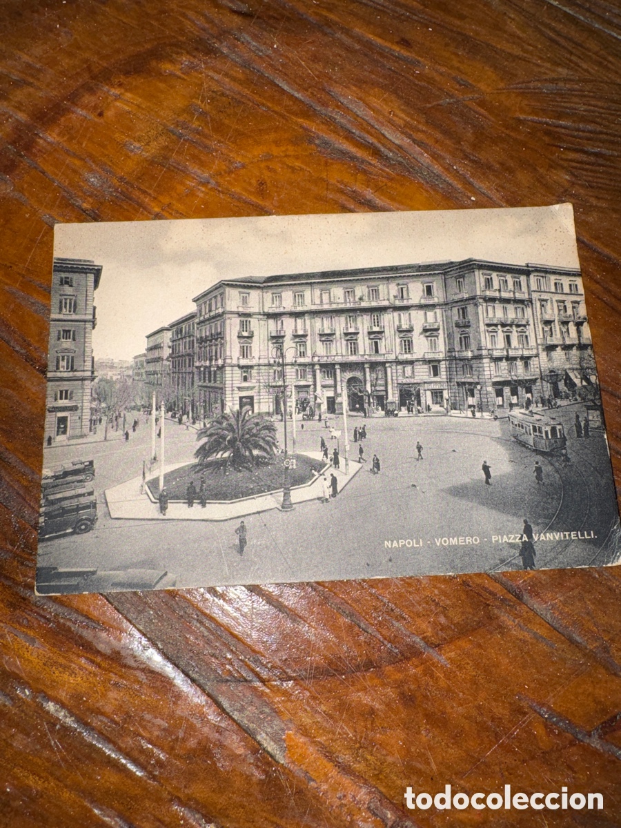 Postales: Antigua postal la Piazza Vanvitelli al Vomero (N&aacute;poles, Italia)