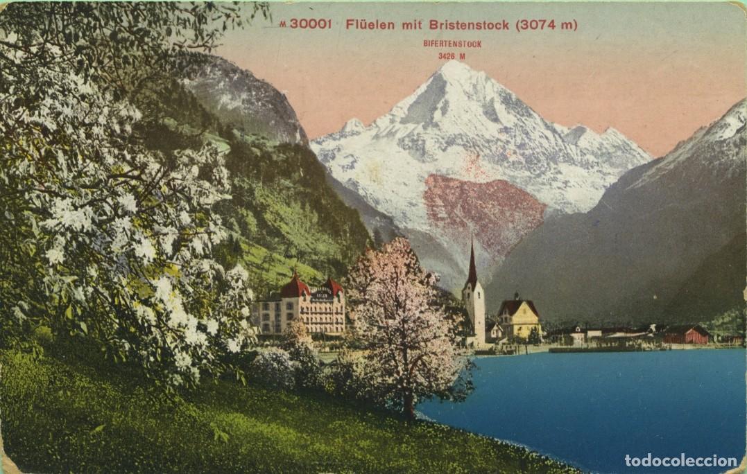 Postales: N&ordm; 2-Fl&uuml;elen con Bristenstock (3074 m). SUIZA. Sin circular. EDITION PHOTOGLOB