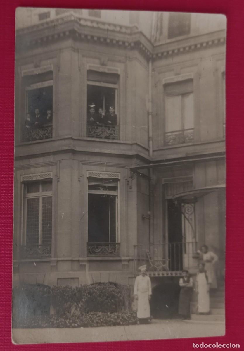 Postcards: ANTIGUA POSTAL FOTOGR&Aacute;FICA FACHADA EDIFICIO SE&Ntilde;ORIAL FRANCIA CIRCA 1900