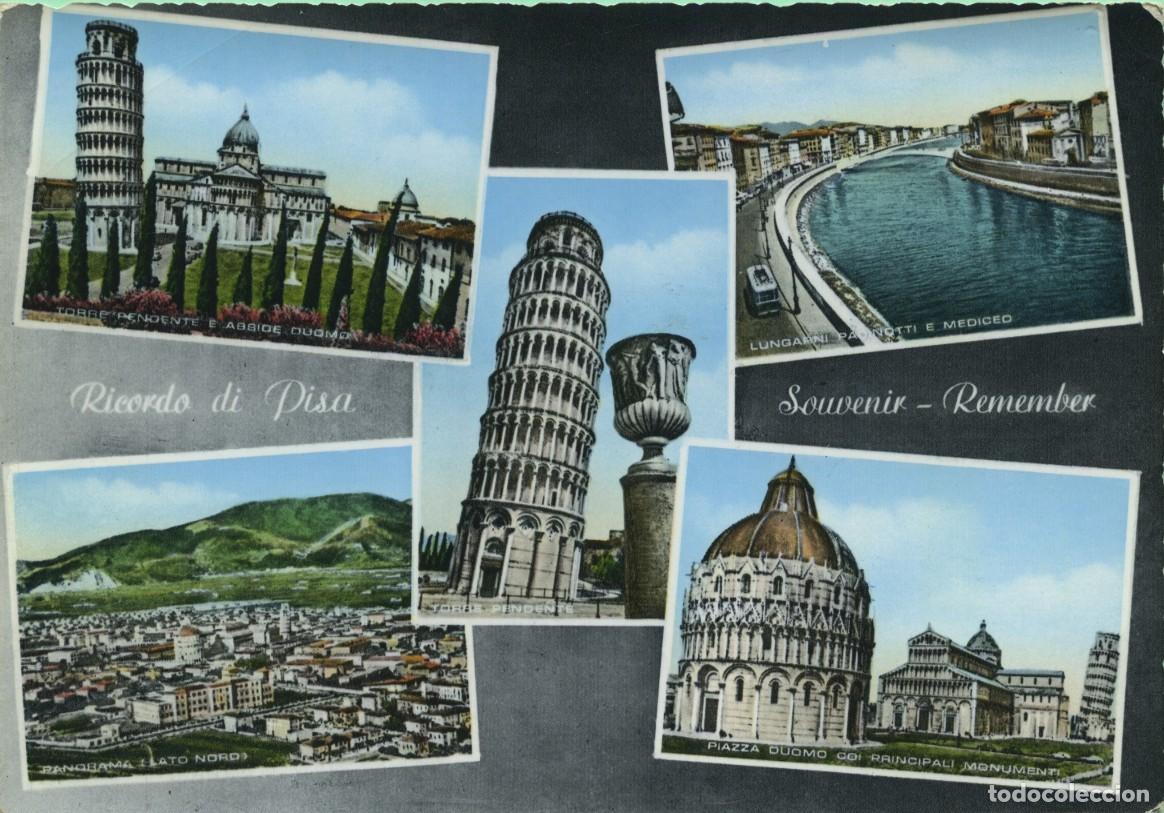 Postales: Recuerdo de Pisa. Italia. Diversos aspectos. Sin circular. EDIZ. G.S.