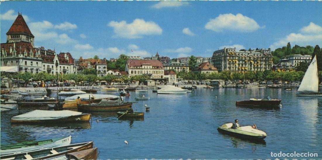 Postales: LAUSANNE. Suiza. Puerto de Ouchy. Sin circular. ED. KRUGER