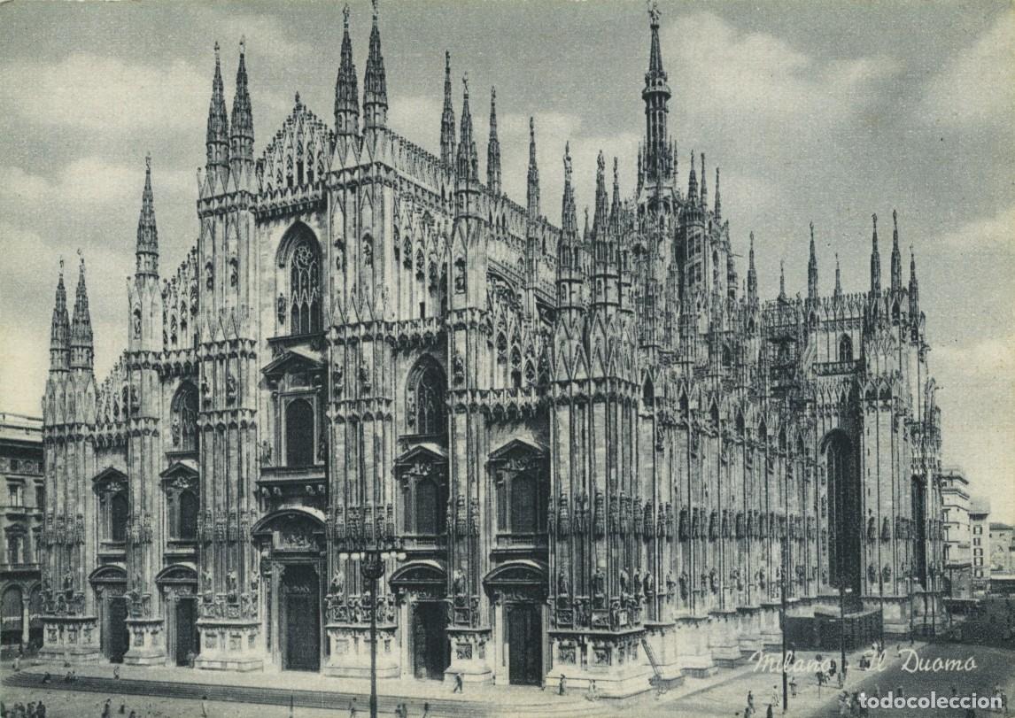 Postales: MIL&Aacute;N. Italia. La Catedral. Escrita en 1957