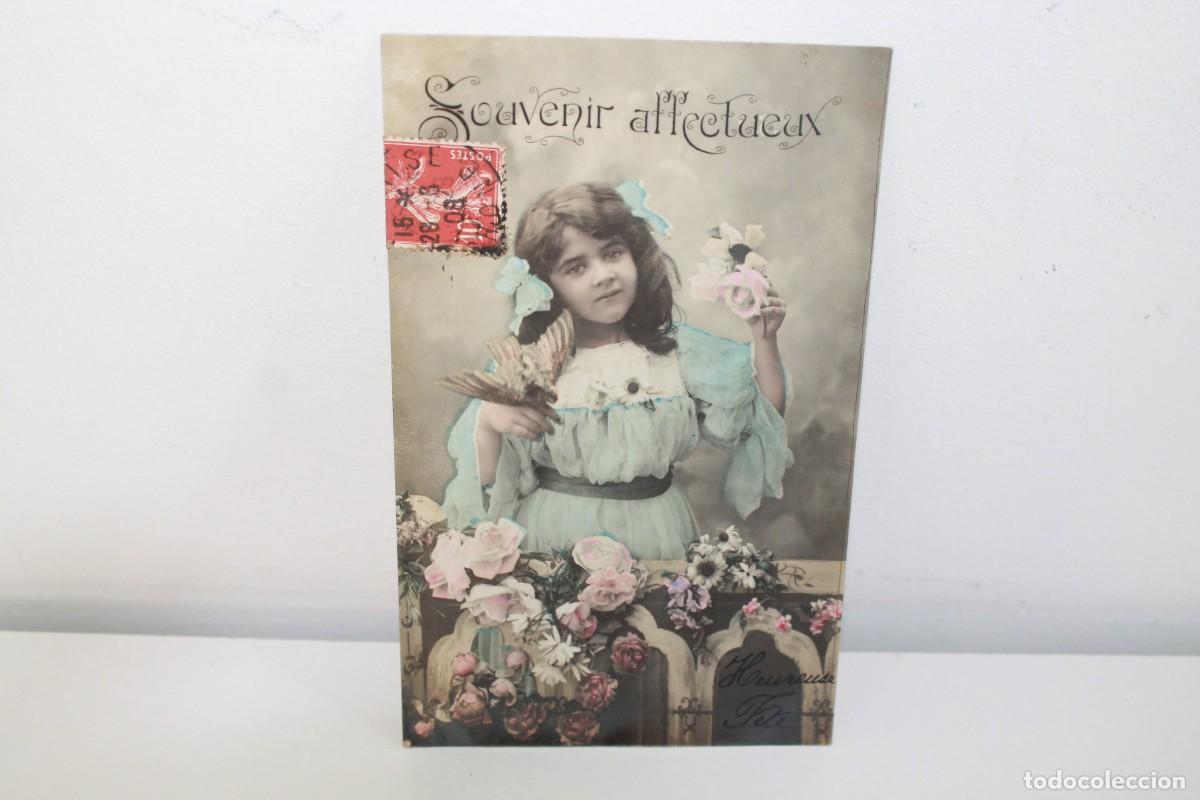 Postales: NTIGUA POSTAL FOTOGRAFICA FRANCESA 1098 COLOREADA A MANO CIRCULADA A BURDEOS SELLO SEMEUSE